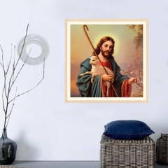 SX-L0919-02  35X35cm  Diamond Painting Kits - Lamb and Jesus