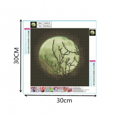 SX-S10112  30X30cm  Diamond Painting Kits - Moon