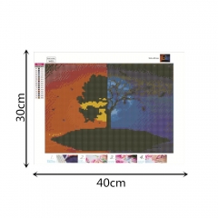 SX-W031  40X30cm  Diamond Painting Kits - Tree