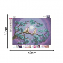 SX-W036  40X30cm  Diamond Painting Kits - Tree cat