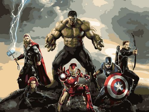SX- GX2383  Paint by numbers - The Avengers