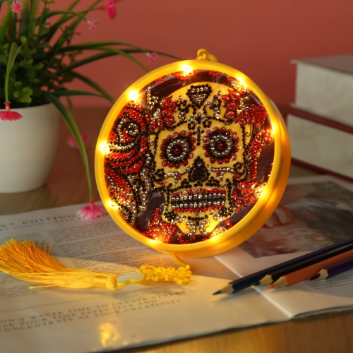 SX-AA062 15X15cm  LED Diamond Painting Kit  - Skull