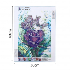 SX-DZ500-S11017  30x40cm Diamond Painting Kit -  Flower