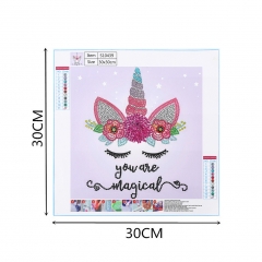 SX-DZ505-S10439  30x30cm   Diamond Painting Kit -  Unicorn