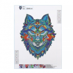 SX-V010   30x30cm  Diamond Painting Kit -  Wolf