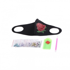 SX-SAA433 33x13cm   Mask Diamond Painting - Rose flower