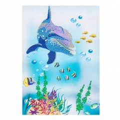 SX-DZ513 Special Shaped Diamond Painting Kits- Dolphin