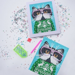 SX-S10423  Special Shaped Diamond Painting Kits - Cat