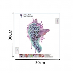 SX-V019   Special Shaped Diamond Painting Kits - Butterfly 