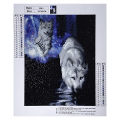 SX-F012  25X30cm   Diamond Painting Kits - Wolf