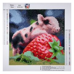 SX-F010  30X30cm  Diamond Painting Kits - Little sweet pig