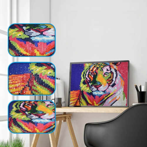 SX-F007  25X30cm  Diamond Painting Kits - Tiger