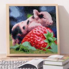 SX-F010  30X30cm  Diamond Painting Kits - Little sweet pig