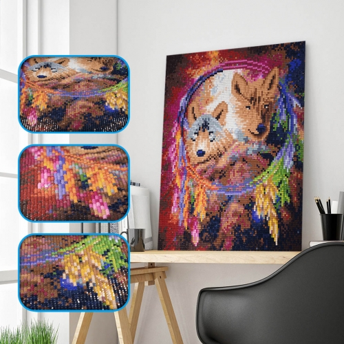 SX-F020  30X35cm   Diamond Painting Kits - Color wolf