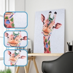 SX-F006  25X30cm   Diamond Painting Kits - Giraffe