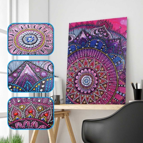 SX-DZ122  Special Shaped Diamond Painting Kits - Mandala  