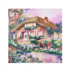 SX-DZ116   Special Shaped Diamond Painting Kits - House 