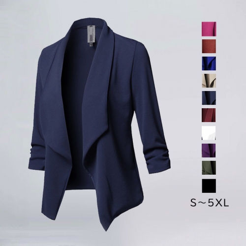 cocokimi  10色展開 今季にマスト ファッション 無地 長袖 折り襟 レディースジャケット