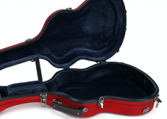 Red Matte Painted Fiberglass Classic Guitar Case