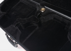 Hard-Shell Fiberglass Matt Black Violin Case 4/4