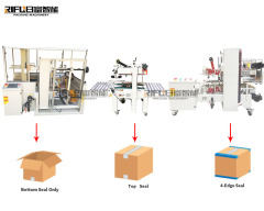 Corner edge packing tape sealing carton edge sealing machine