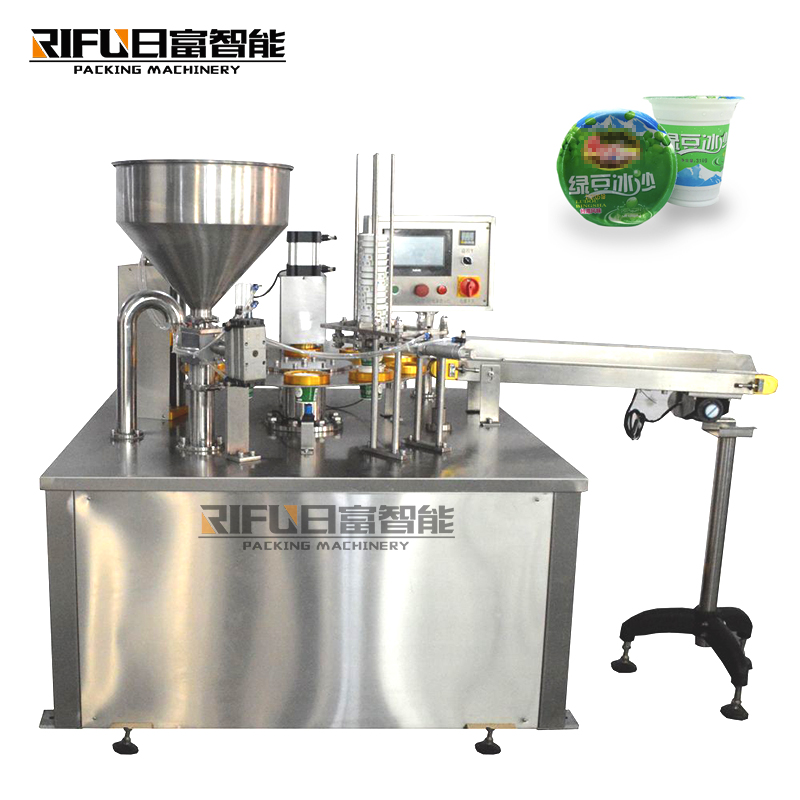 Automatic aluminum foil roll film sealing machine for bucket container cup