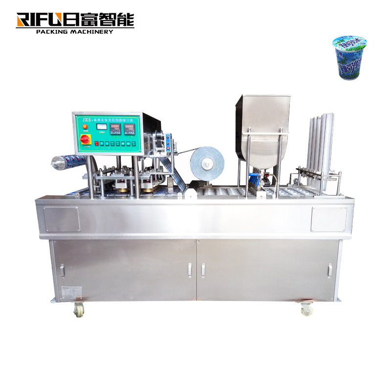 Automatic aluminum foil roll film sealing machine for bucket container cup