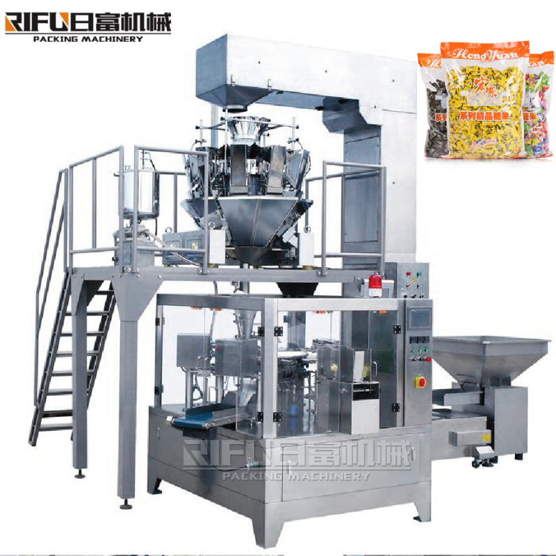 Automatic horizontal powder preformed bag packaging machine for protein powder coffee milk