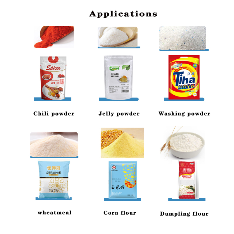 Fully automatic pepper powder bean milk powder rotary type powder preformed bag packaging machine