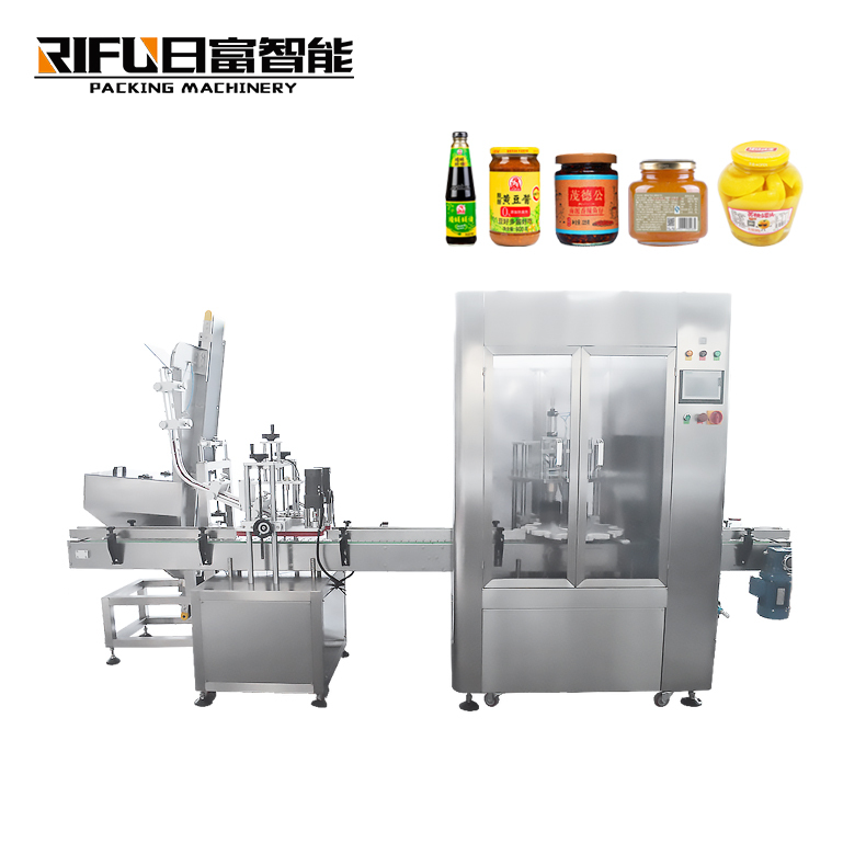 Fully automatic vacuum capping machine for jam chili paste glass bottle