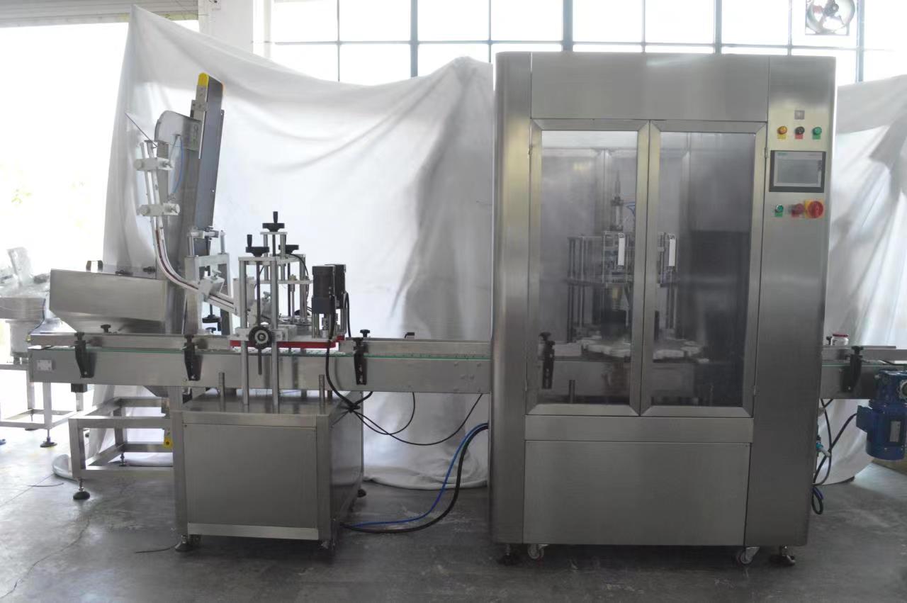 Fully automatic vacuum capping machine for jam chili paste glass bottle