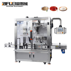 Semi automatic powder filling machine for milk talcum powder flour coffee