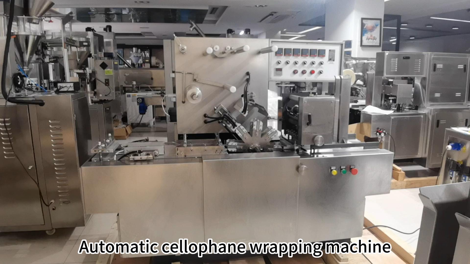Small Box Case Cellophane Wrapping Machine with Rotate Device
