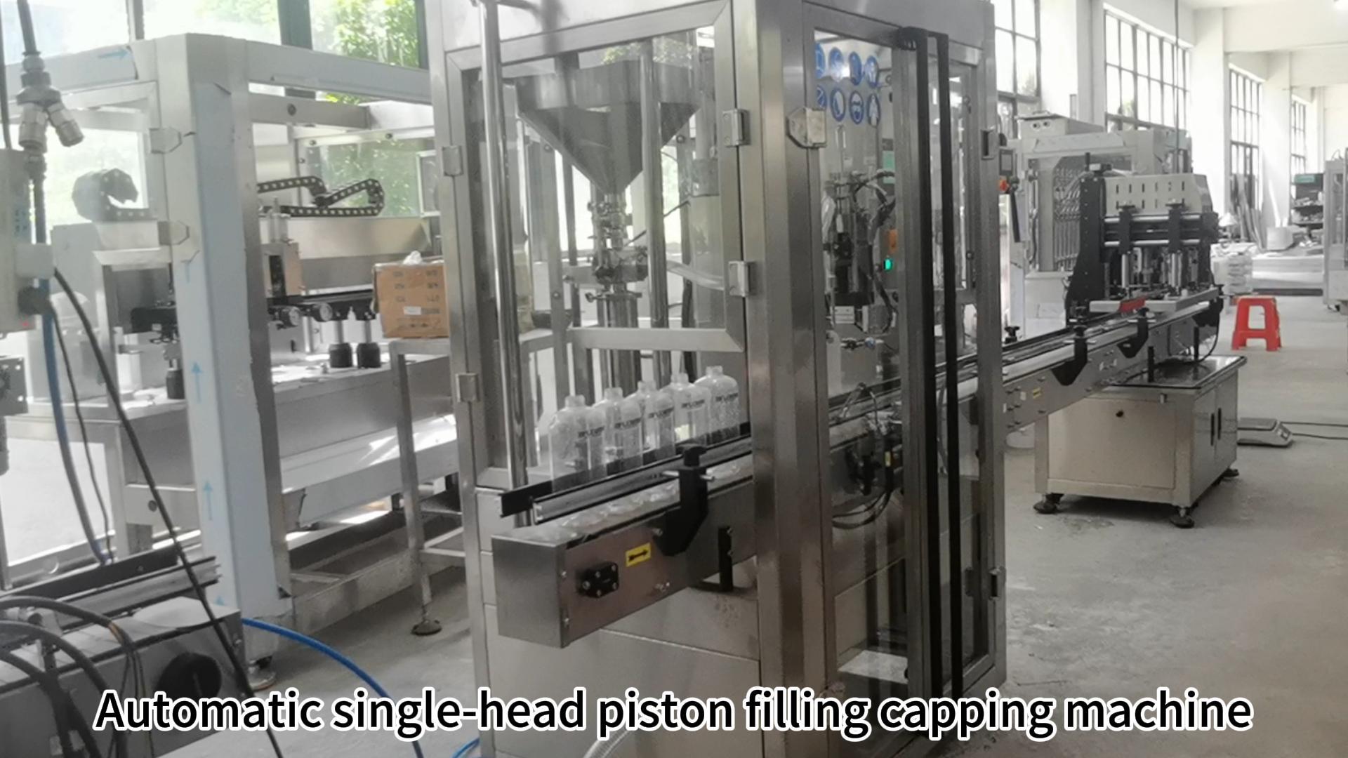Mexico Customer Ordered an Automatic Single-head Piston Filling Capping Machine Line