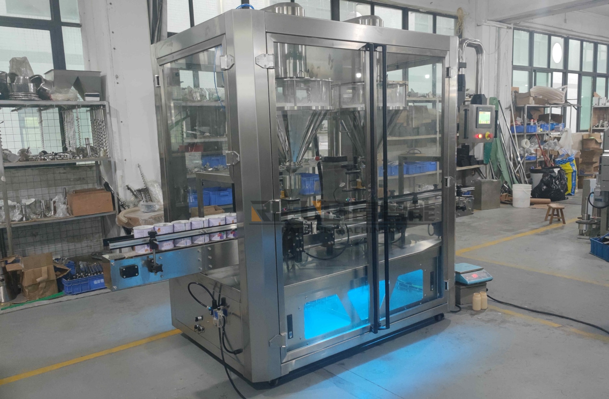 New Philippine Customer Bought Double Heads Powder Filling Machine