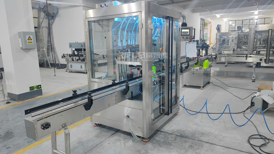 Tested and Debugged the Pesticide Bottle Filling Capping Packaging Line