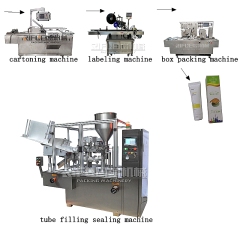 Automatic Aluminum/Plastic Soft Tube Filling And Sealing Machine with Heat Mixer