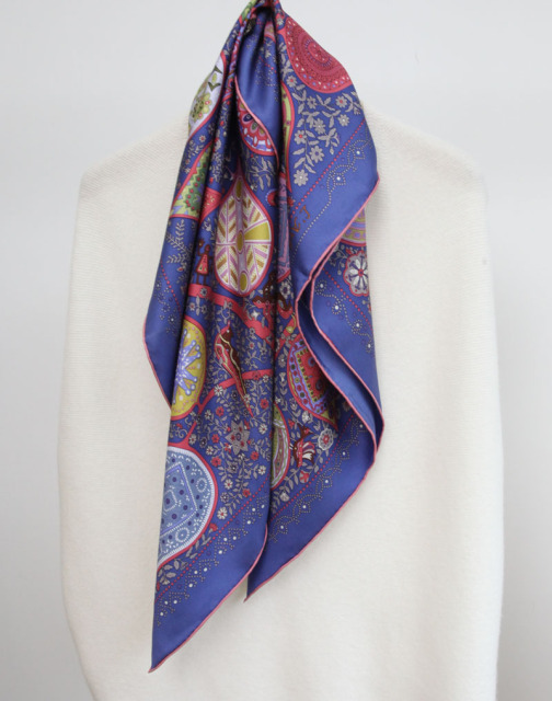 Square16MM 90cm  Twill  silk hand Rolled Edges Scarf