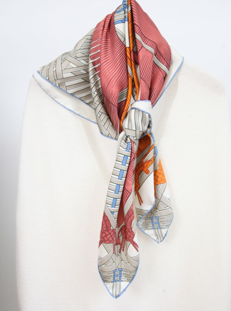 Square14MM 90cm Twill Silk hand Rolled Edges Scarf