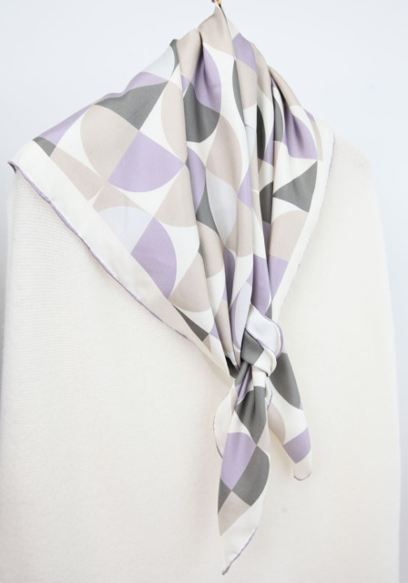 Square14MM 90cm Twill Silk hand Rolled Edges Scarf