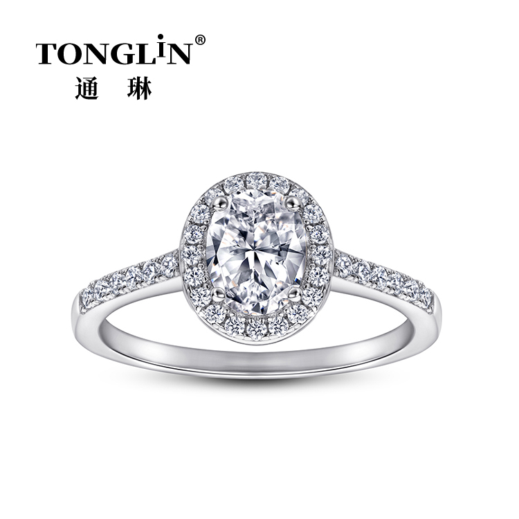 Sterling Silber Diamant Hochzeit Ringe Für Frauen