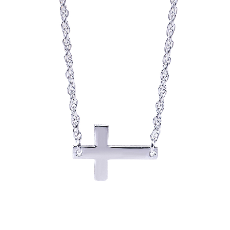 Collana con pendente incrociato in argento sterling personalizzato