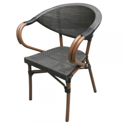 Chaise de café extérieure en maille d'aluminium de meubles de patio L-147