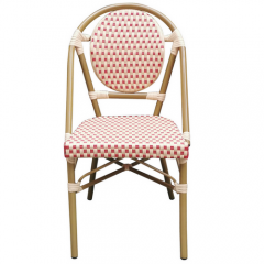 L-137 chaises de jardin de restaurant français meubles de café en plein air ensemble de bistro chaises en rotin