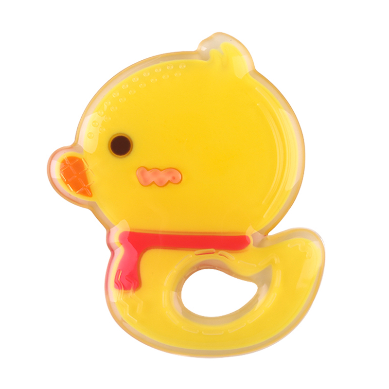Multicolor Silicone Baby Teether   (Yellow Duck，ODM&OEM available )