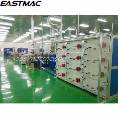 Hot sale 800mpm latest EM07 optic fiber buffering line for PBT coating central tube fire retarded cable