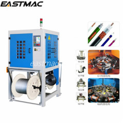 High speed full automatically horizontal wire braiding machine for cable shielding with doubling machine