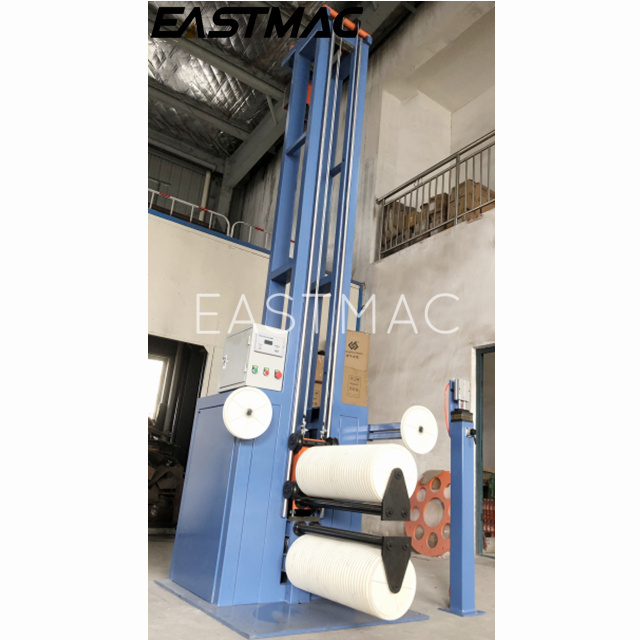 Well designed vertical type wire accumulating machine with dancer tension controller for cable recoiling