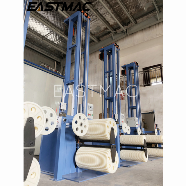 Well designed vertical type wire accumulating machine with dancer tension controller for cable recoiling