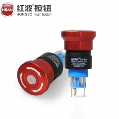 22mm HBS1-APY emergency stop button with light